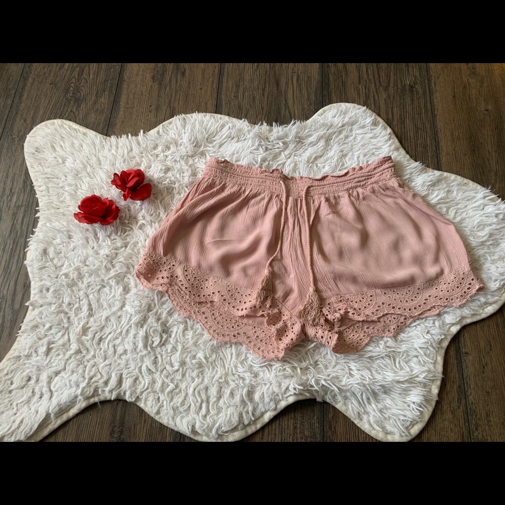 Till Tilt Juniors Medium Light Pink Shirts Lace